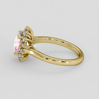 2.06 Ct. Padparadscha Sapphire Ring, 18K Yellow Gold 4