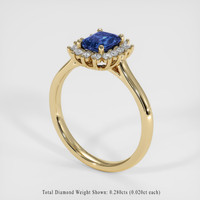1.24 Ct. Sapphire Ring, 18K Yellow Gold 2