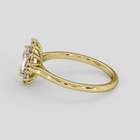 1.19 Ct. Peach Sapphire Ring, 18K Yellow Gold 4