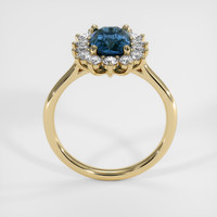 2.08 Ct. Blue Sapphire Ring, 18K Yellow Gold 3