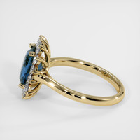 2.08 Ct. Blue Sapphire Ring, 18K Yellow Gold 4