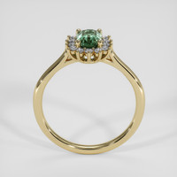 1.05 Ct. Bluish Green Sapphire Ring, 18K Yellow Gold 3
