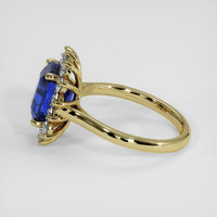 3.68 Ct. Blue Sapphire Ring, 18K Yellow Gold 4