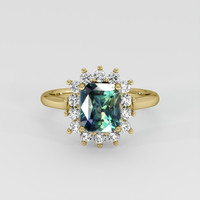 3.57 Ct. Bi Color Sapphire Ring, 18K Yellow Gold 1