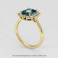 3.57 Ct. Bi Color Sapphire Ring, 18K Yellow Gold 2