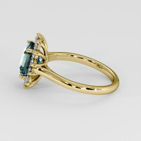 3.57 Ct. Bi Color Sapphire Ring, 18K Yellow Gold 4