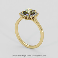 2.67 Ct. Bi Color / Parti Sapphire Ring, 18K Yellow Gold 2
