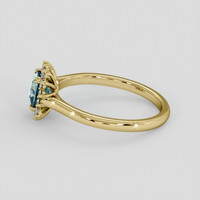 1.12 Ct. Bi Color Sapphire Ring, 18K Yellow Gold 4