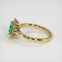 0.67 Ct. Emerald Ring, 18K Yellow Gold 4