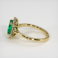 1.49 Ct. Emerald Ring, 18K Yellow Gold 4