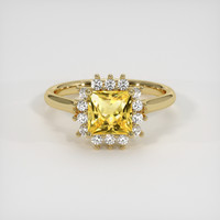 1.22 Ct. Yellow Sapphire Ring, 18K Yellow Gold 1