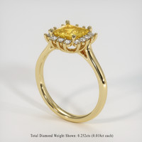 1.22 Ct. Yellow Sapphire Ring, 18K Yellow Gold 2