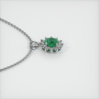 0.80 Ct. Emerald Pendant, Platinum 950 3
