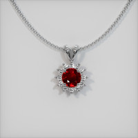 0.73 Ct. Ruby Pendant, Platinum 950 1