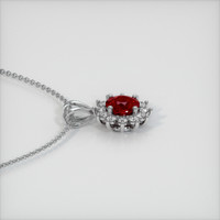 0.73 Ct. Ruby Pendant, Platinum 950 3