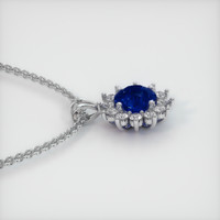 1.44 Ct. Blue Sapphire Pendant, Platinum 950 3