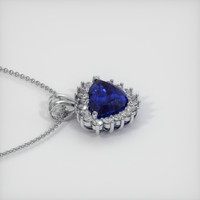 2.51 Ct. Blue Sapphire Pendant, 14K White Gold 3