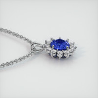 2.65 Ct. Blue Sapphire Pendant, 14K White Gold 3
