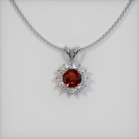 0.62 Ct. Ruby   Pendant - 14K White Gold 1