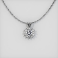 0.84 Ct. Sapphire Pendant, 14K White Gold 1