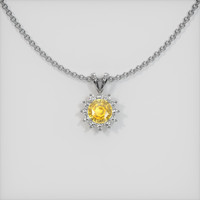 2.05 Ct. Sapphire Pendant, 14K White Gold 1