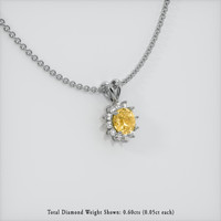 2.05 Ct. Sapphire Pendant, 14K White Gold 2