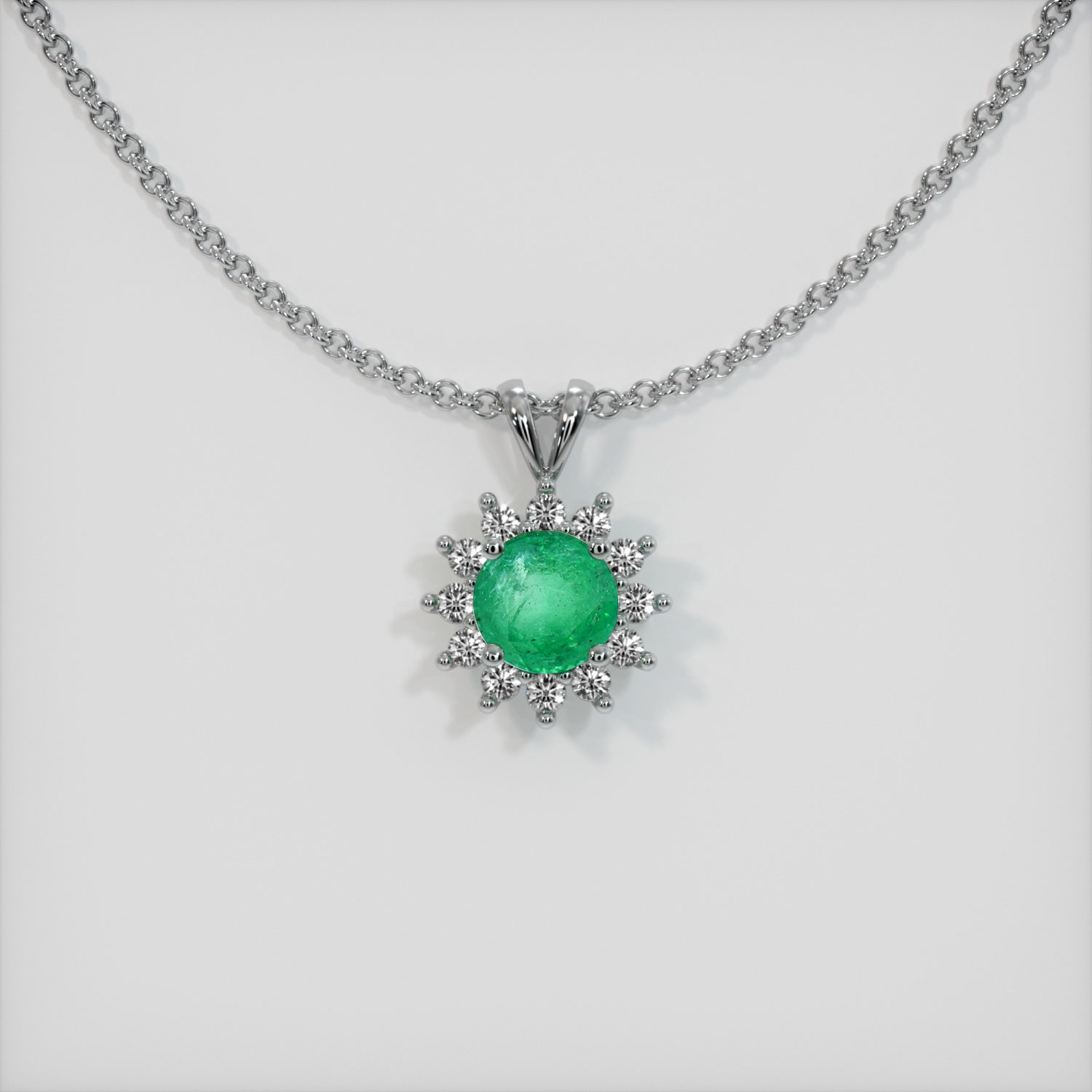 Emerald Solitaire Pendant | Pravins
