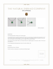 Emerald Pendant 0.85 Ct. 18K White Gold Appraisal
