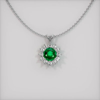Emerald Pendant 0.85 Ct. 18K White Gold Preview