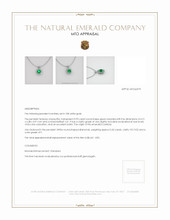 Emerald Pendant 0.93 Ct., 18K White Gold Appraisal