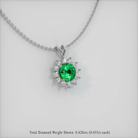 Emerald Pendant 0.93 Ct., 18K White Gold Preview