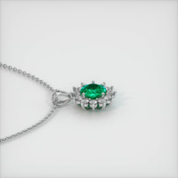0.60 Ct. Emerald  Pendant - 18K White Gold