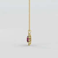 4.78 Ct. Purplish Pink Rhodolite Garnet Pendant, 10K Yellow Gold 3