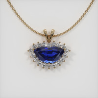 2.51 Ct. Sapphire Pendant, 14K Yellow Gold 1
