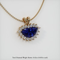 2.51 Ct. Sapphire Pendant, 14K Yellow Gold 2