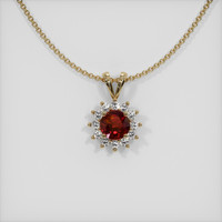 0.62 Ct. Ruby Pendant, 14K Yellow Gold 1