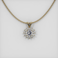 0.84 Ct. Sapphire Pendant, 14K Yellow Gold 1