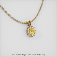 2.05 Ct. Sapphire Pendant, 14K Yellow Gold 2