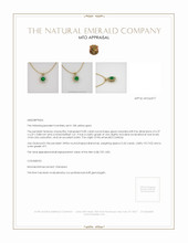 Emerald Pendant 0.85 Ct. 18K Yellow Gold Appraisal