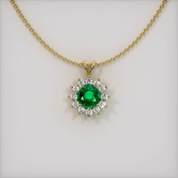 Emerald Pendant 0.85 Ct. 18K Yellow Gold Preview