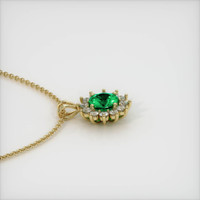 0.93 Ct. Emerald  Pendant - 18K Yellow Gold