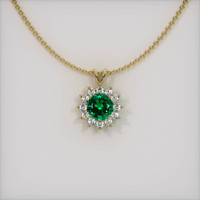 2.88 Ct. Emerald   Pendant, 18K Yellow Gold 1