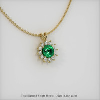 2.88 Ct. Emerald  Pendant - 18K Yellow Gold