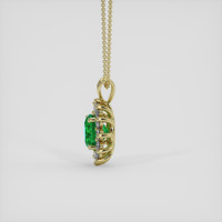 1.97 Ct. Emerald Pendant, 18K Yellow Gold 3
