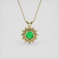 1.97 Ct. Emerald Pendant, 18K Yellow Gold 4