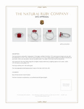 Ruby Ring 2.92 Ct. 18K White Gold Appraisal