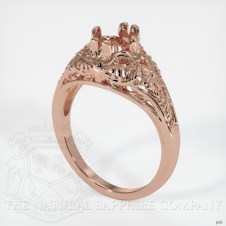 14K Rose Gold Antique Style Ring Setting