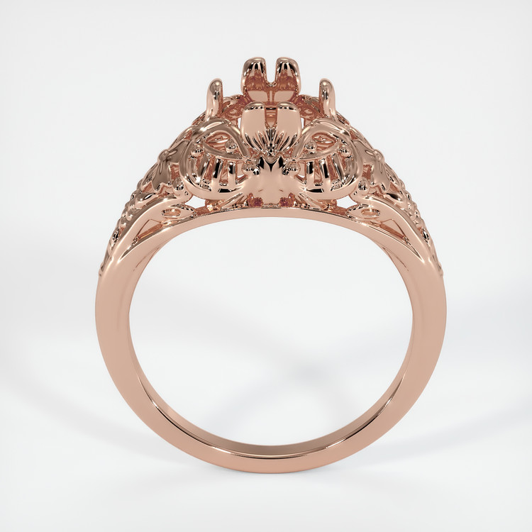 14K Rose Gold Antique Style Ring Setting