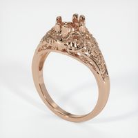 18K Rose Gold Antique Style Ring Setting Video