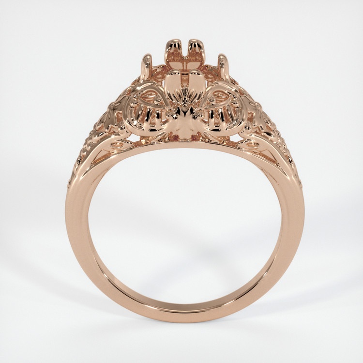 18K Rose Gold Antique Style Ring Setting